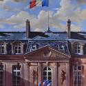 <strong>Haie d'honneur</strong> <br />Elysée 2015 <br /> peinture sur toile <br /> 114 X 195 CM