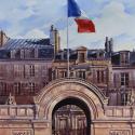 <strong>Grille d'honneur</strong> <br />Elysée 2015 <br /> peinture sur toile <br /> 114 X 195 CM