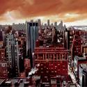 <strong>Ciel de Manhattan</strong> <br />120 x 60 cm <br /> Technique mixte sur toile